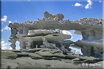 Sand Tufa und Himmel