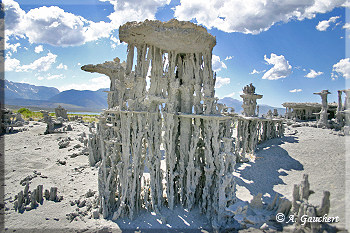 Sand Tufa mit Säulen